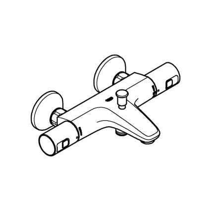 GROHE 345982430 - Termostatska miješalica za kadu PRECISION START 168 mm crna