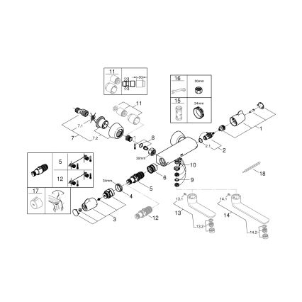 GROHE 34666000 - Termostatska medicinska baterija DN 15, sjajni krom