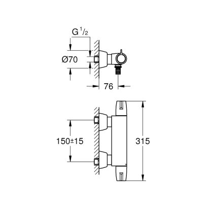 GROHE 34666000 - Termostatska medicinska baterija DN 15, sjajni krom