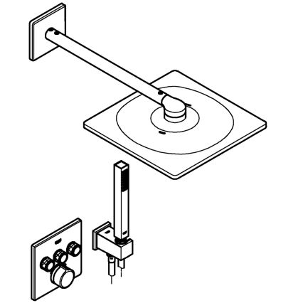 GROHE 34712000 - Set za tuširanje SMARTCONTROL 310 × 310 mm sjajni krom