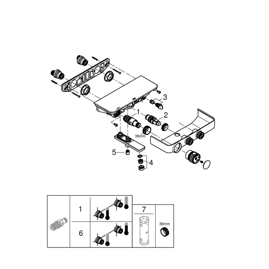 GROHE 34718000 - Termostatska baterija za kadu GROHTHERM SMARTCONTROL 12” krom