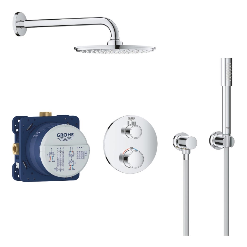 GROHE 34732000 - Set za tuširanje GROHTHERM RAINSHOWER COSMOPOLITAN 210 286 mm krom