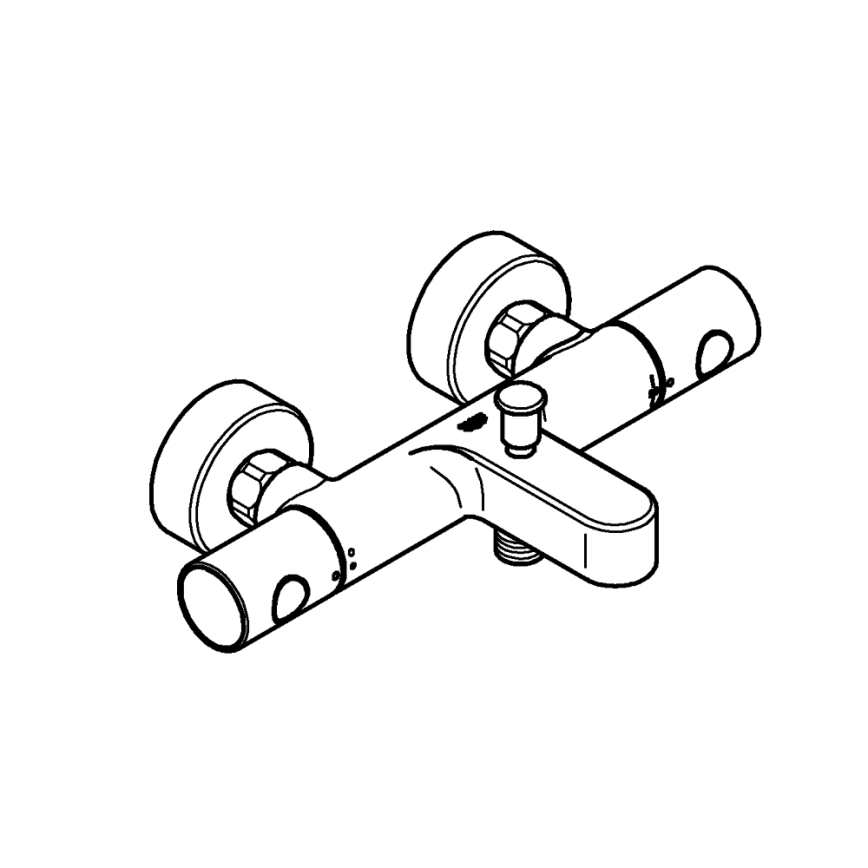 GROHE 34774000 - Termostatska miješalica za kadu PRECISION GET DN 15, sjajni krom