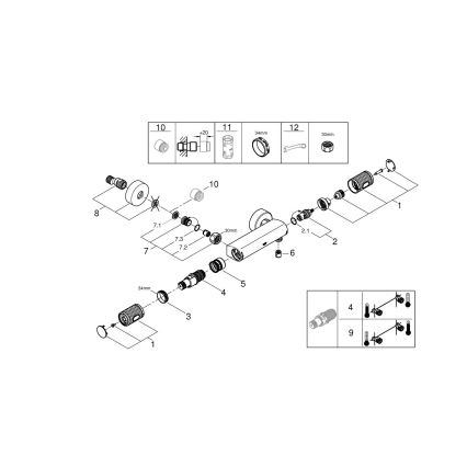 GROHE 34790000 - Termostatska tuš miješalica PRECISION FEEL DN 15 krom