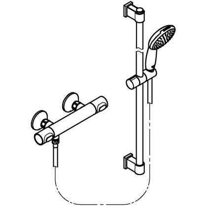 GROHE 34805001 - Tuš set s termostatskom miješalicom PRECISION FLOW DN 15 sjajni krom