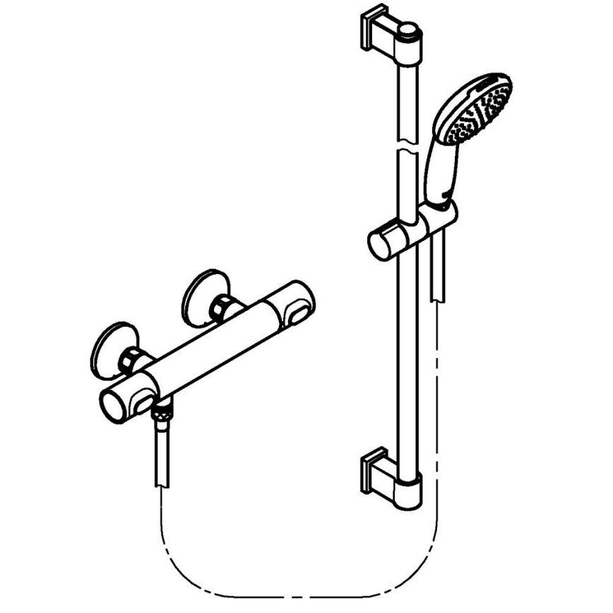 GROHE 34805001 - Tuš set s termostatskom miješalicom PRECISION FLOW DN 15 sjajni krom