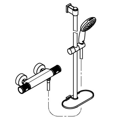 GROHE 34853001-Termostatska tuš baterija PRECISION FEEL + komplet 90 cm krom