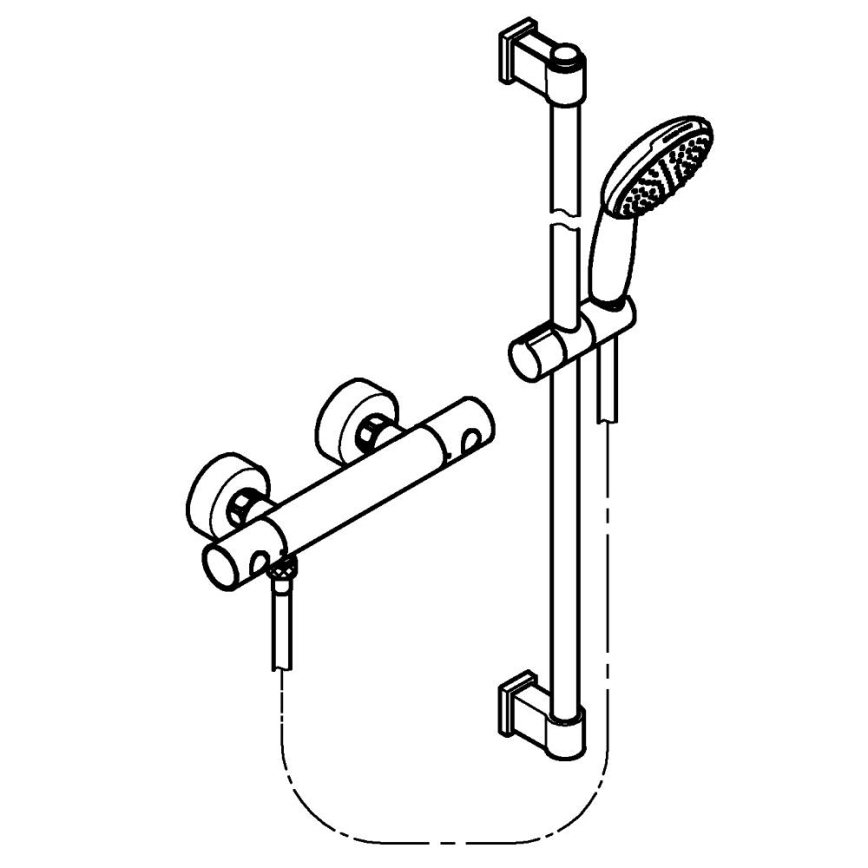 GROHE 34857000 - Set za tuširanje s termostatskom miješalicom PRECISION GET 12” sjajni krom