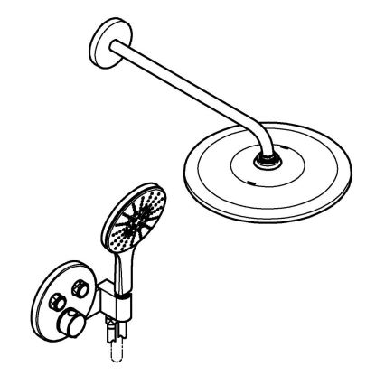 GROHE 34877000 - Sustav za tuš VITALIO RAIN MONO 310 sjajni krom