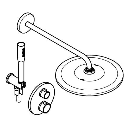GROHE 34880000 - Tuš set s podžbuknom miješalicom GROHTHERM SMARTCONTROL sjajni krom