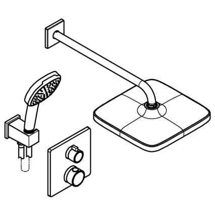GROHE 34882000 - Sustav za tuširanje PRECISION VITALIO COMFORT 250 sjajni krom