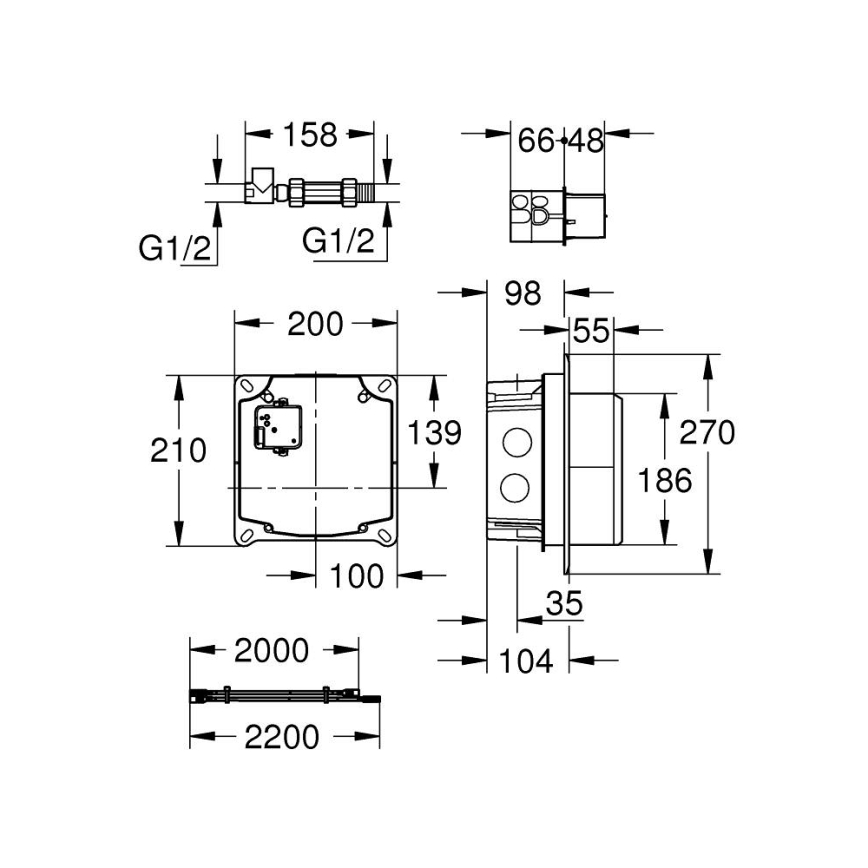 GROHE 36264001 - Podžbukni ugradbeni sustav ESSENSE E, sjajni krom