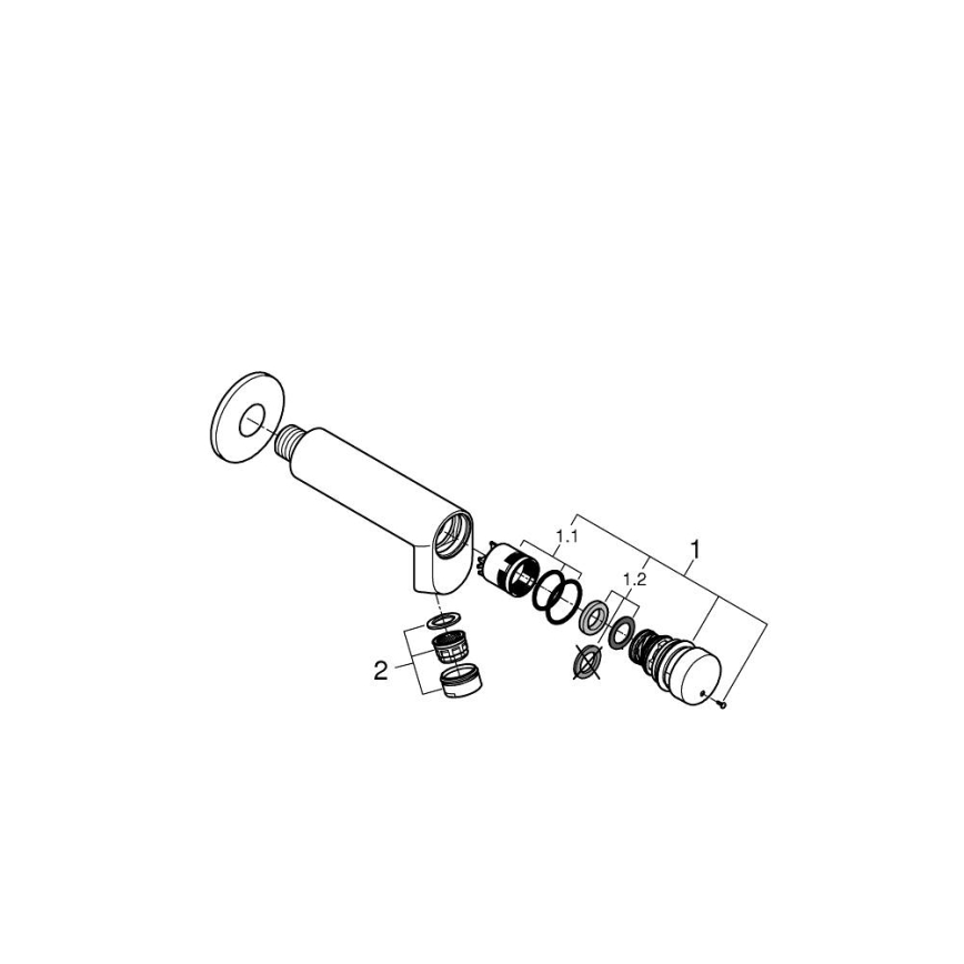 GROHE 36266000 - Zidni samozatvarajući ventil EUROECO COSMOPOLITAN T DN 15 krom