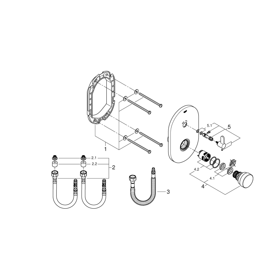 GROHE 36321000 - Samozatvarajuća tuš miješalica EUROSMART COSMOPOLITAN T krom