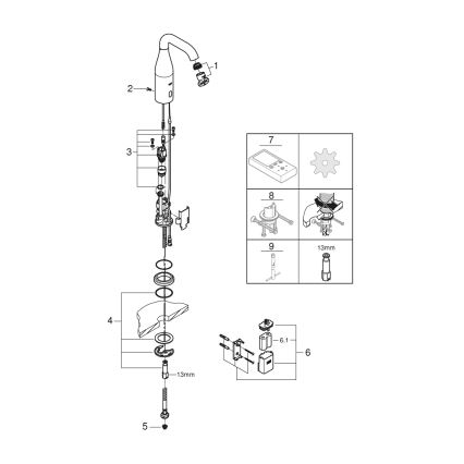 GROHE 36446000 - Infracrvena elektronička miješalica ESSENCE E sjajni krom
