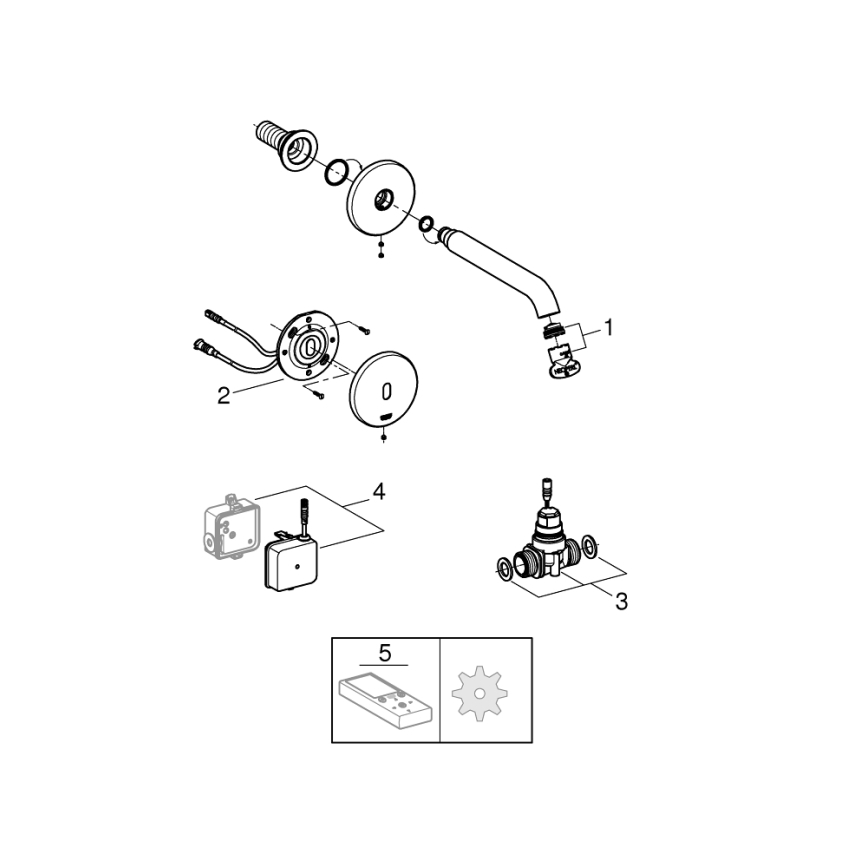 GROHE 36447000 - Infracrvena elektronička slavina ESSENCE E 182 mm sjajni krom