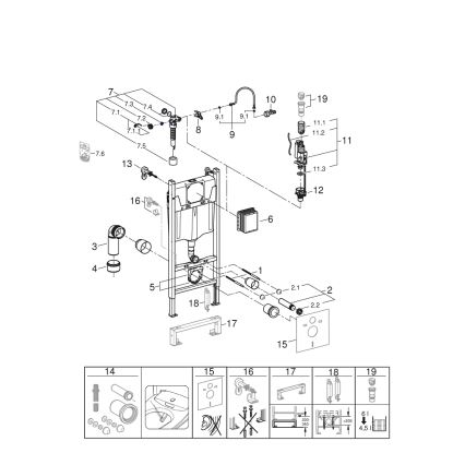 GROHE 36497000 - Modul za WC SOLIDO 1,13 m bijela