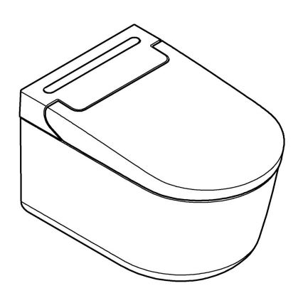 GROHE 36507SH0 - WC s tušem SENSIA 600 × 387 × 403 mm keramika/bijela