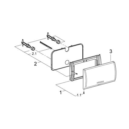 GROHE 37053SH0 - Tipka za ispiranje CLASSIC 330 × 190 mm bijela