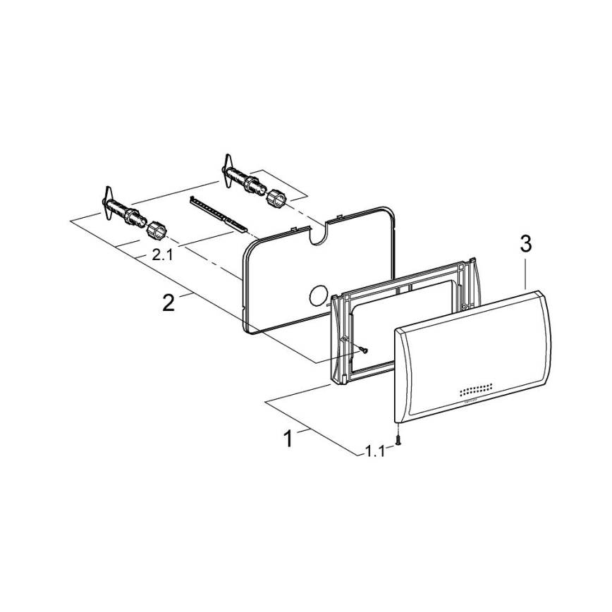 GROHE 37053SH0 - Tipka za ispiranje CLASSIC 330 × 190 mm bijela