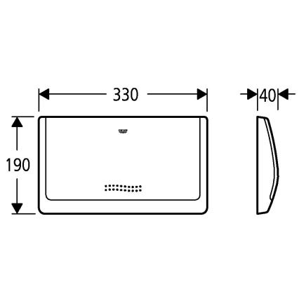 GROHE 37053SH0 - Tipka za ispiranje CLASSIC 330 × 190 mm bijela