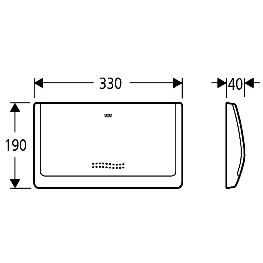 GROHE 37053SH0 - Tipka za ispiranje CLASSIC 330 × 190 mm bijela