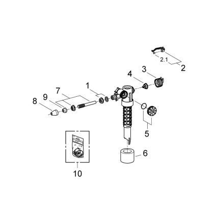 GROHE 37092000 - Ventil za punjenje 38” sjajni krom