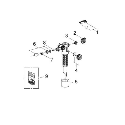 GROHE 37095000 - Ventil za punjenje 38” sjajni krom