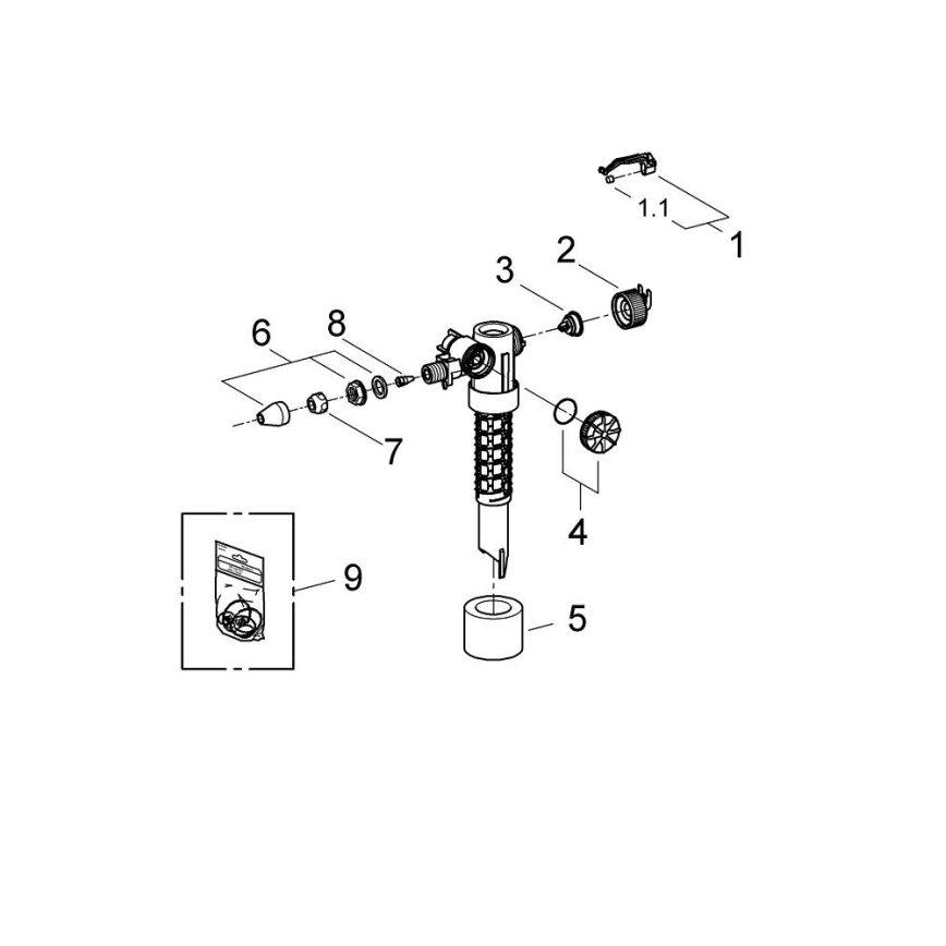 GROHE 37095000 - Ventil za punjenje 38” sjajni krom