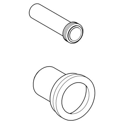 GROHE 37311K00 - Set za dovod i odvod za WC 150 mm crni