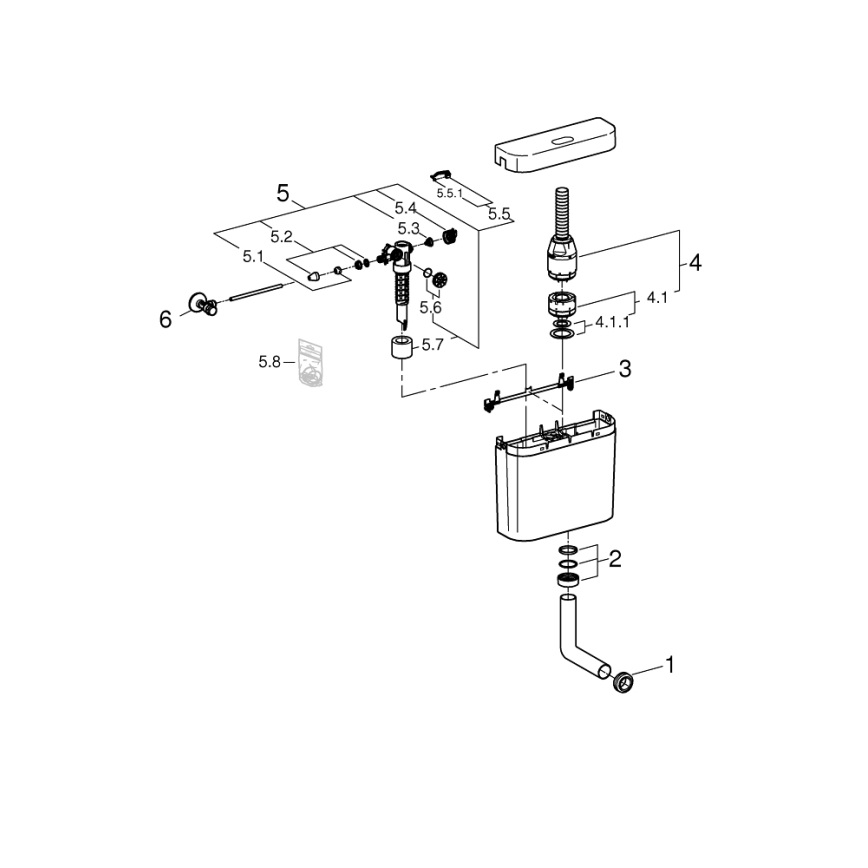 GROHE 37791SH0 - Vodokotlić PS bijeli