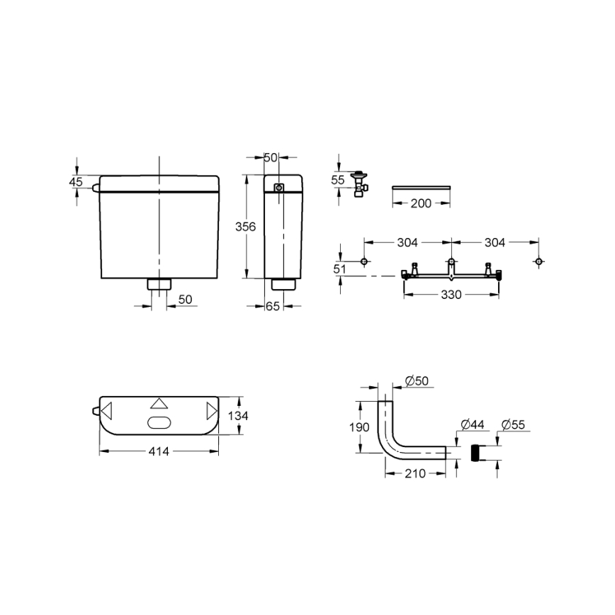 GROHE 37791SH0 - Vodokotlić PS bijeli