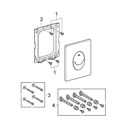 GROHE 38505P00 - Tipka za ispiranje SKATE AIR 156 × 197 mm matni krom