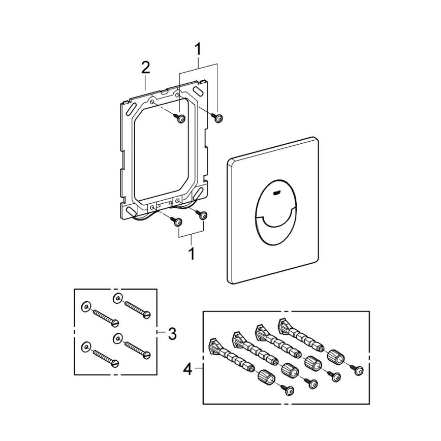 GROHE 38505P00 - Tipka za ispiranje SKATE AIR 156 × 197 mm matni krom