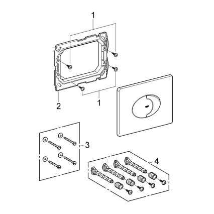 GROHE 38506SH0 - tipka za ispiranje SKATE AIR 156 × 197 mm bijela