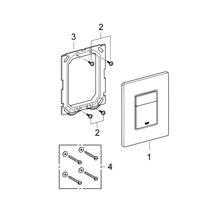 GROHE 38732DL0 - Tipka za ispiranje SKATE COSMOPOLITAN 156 × 197 mm bakrena