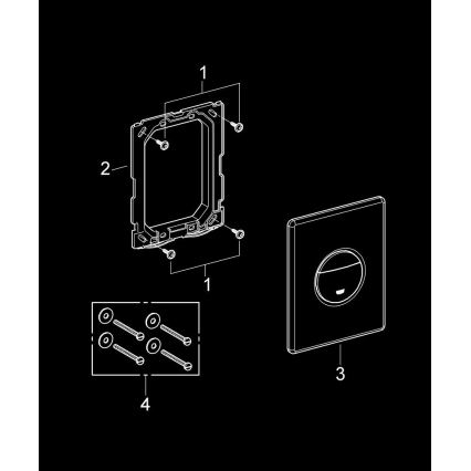 GROHE 38765000 - Tipka za ispiranje NOVA COSMOPOLITAN 156 × 197 mm krom