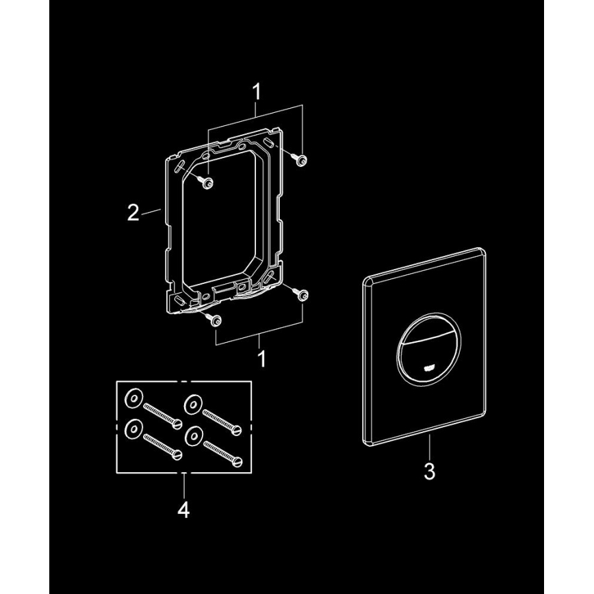 GROHE 38765000 - Tipka za ispiranje NOVA COSMOPOLITAN 156 × 197 mm krom