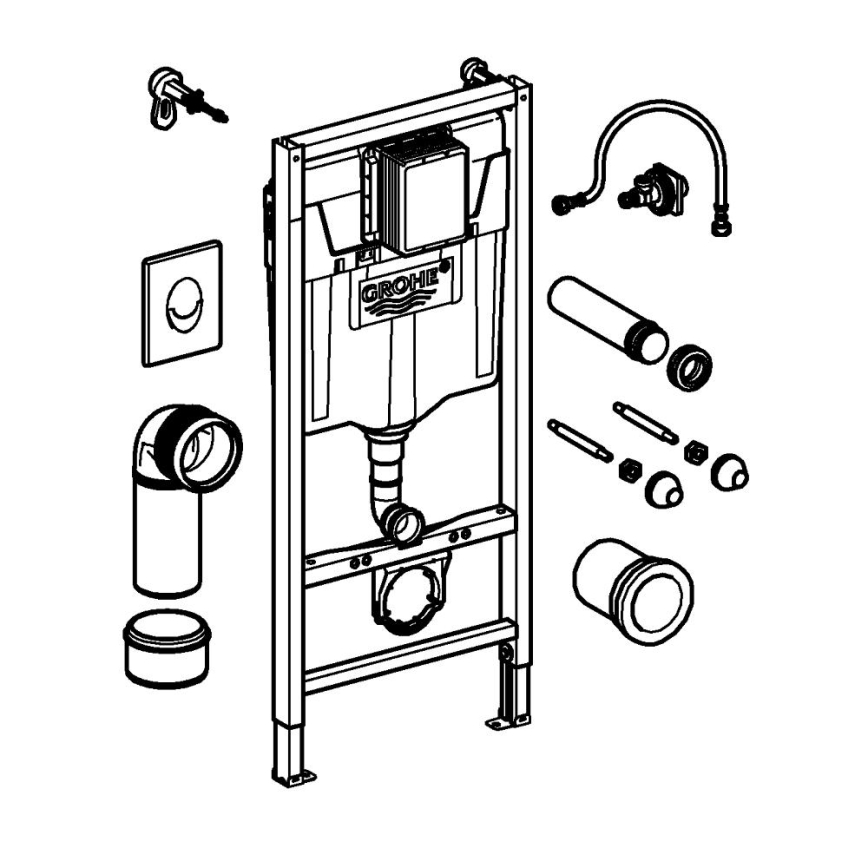 GROHE 38839000 - Komplet 3 u 1 za WC RAPID SL 1,13 m