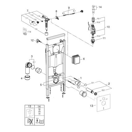 GROHE 38848000 - Modul za WC RAPID SL 1,13 m