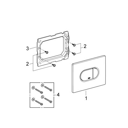 GROHE 38858SH0 - tipka za ispiranje ARENA COSMOPOLITAN 156 × 197 mm bijela