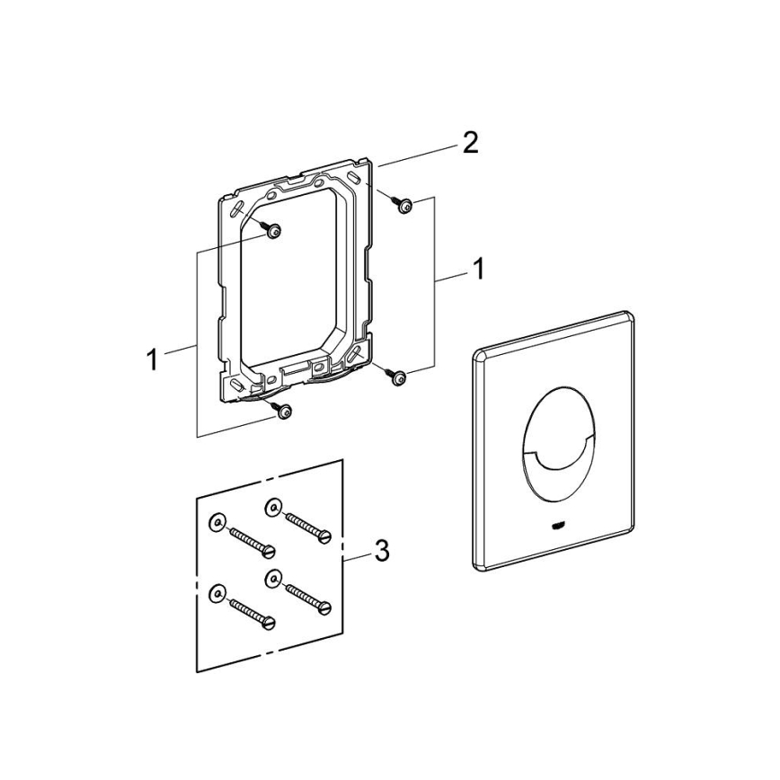GROHE 38964KF0 - Tipka za ispiranje START 156 × 197 mm phantom crna