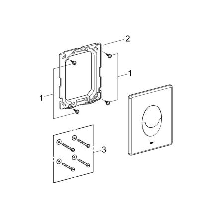 GROHE 38964P00 - Tipka za ispiranje START 156 × 197 mm matni krom