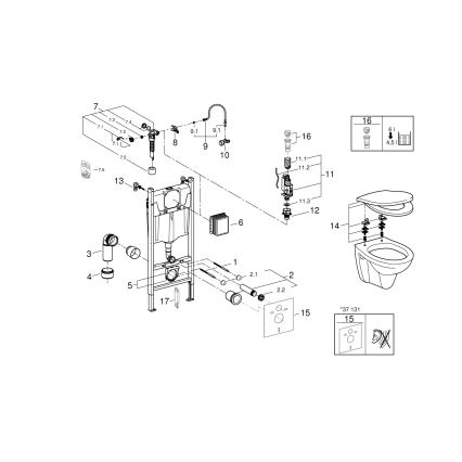 GROHE 39116000 - Set 4u1 s keramikom SOLIDO COMPACT 1,13 m
