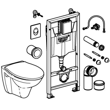 GROHE 39192000 - Komplet 4 u 1 SOLIDO 1,13 m duro-bijela