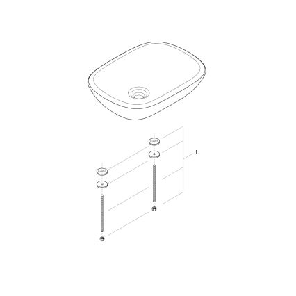 GROHE 39216000 - Umivaonik za ugradnju na radnu ploču EUROSTYLE 500 × 380 mm keramika/bijela