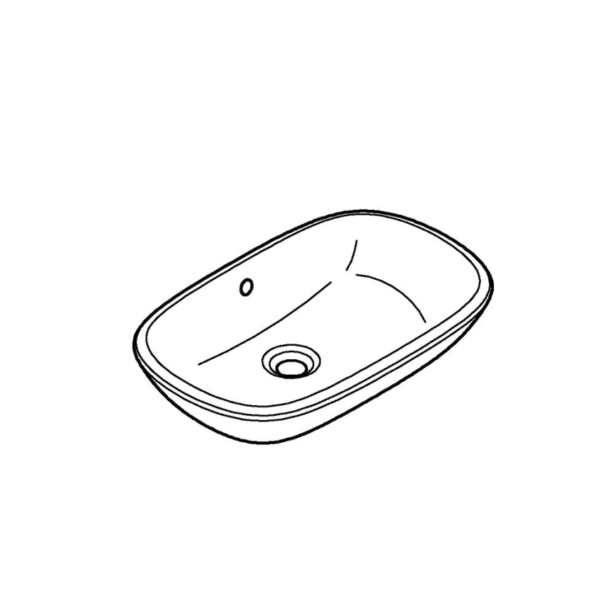 GROHE 39216000 - Umivaonik za ugradnju na radnu ploču EUROSTYLE 500 × 380 mm keramika/bijela