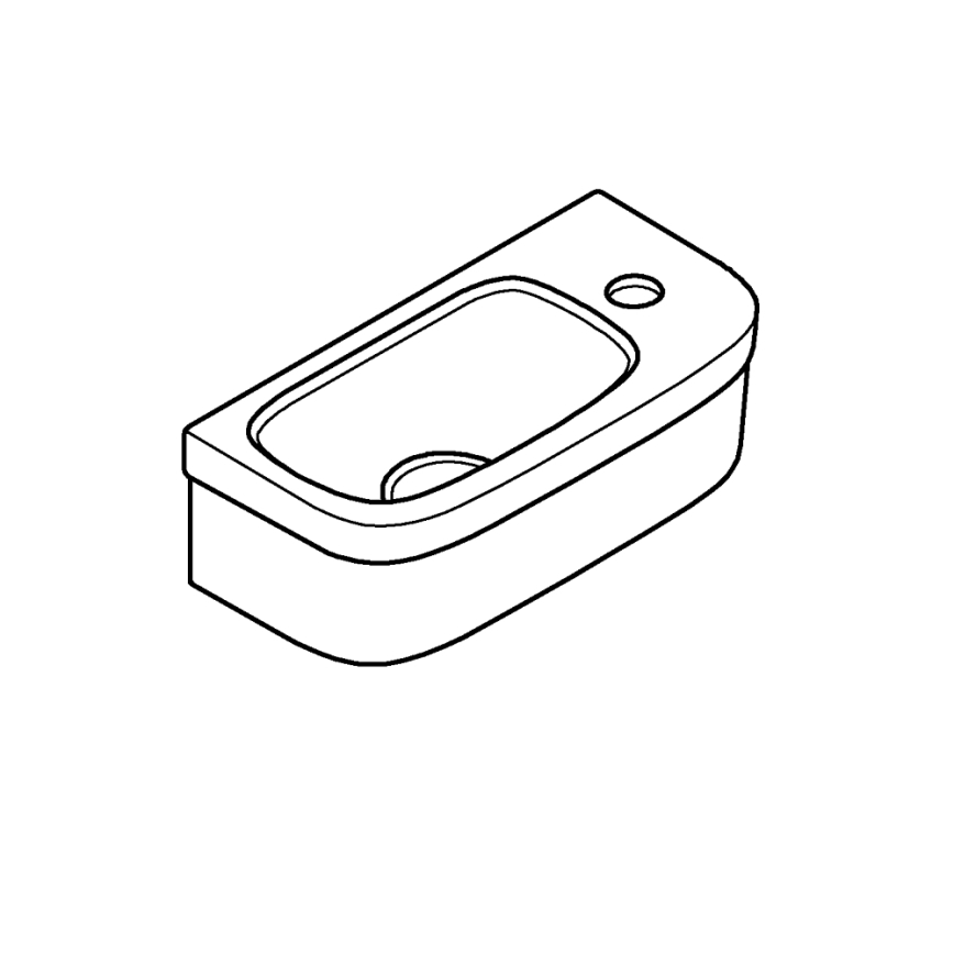 GROHE 39327000 - Umivaonik BAU CERAMIC 370 × 180 mm keramika/bijela