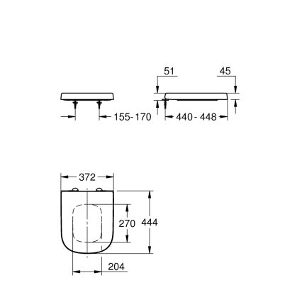 GROHE 39330002 - WC sjedalo EURO CERAMIC duro bijela