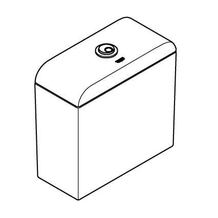 GROHE 39332000 - Vodokotlić EURO CERAMIC 385 × 170 × 370 mm keramika/bijela